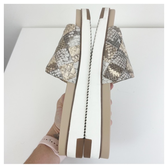 SAM EDELMAN ‘ADALEY’ Woven Snakeskin Print Slide Sandal Size 10 - Picture 7 of 8
